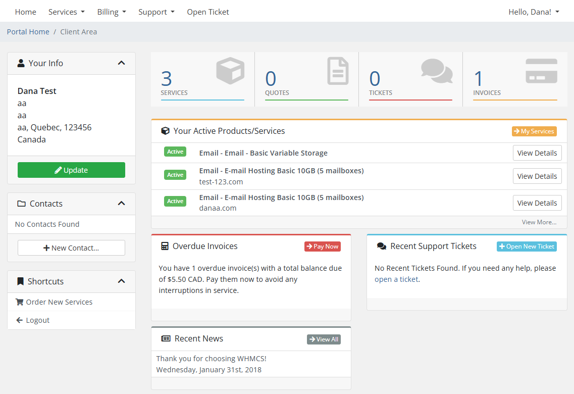 Netigo dashboard mockup with domain controls